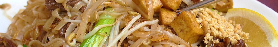 Eating Thai at Ruen Pair restaurant in Los Angeles, CA.
